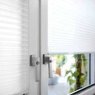 Plissee in weißer Farbe