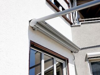 Pergolamarkise, Markise eingefahren