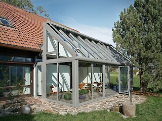 Wintergarten steiles Dach